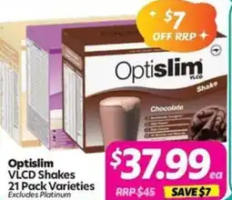 Your Discount Chemist Optislim VLCD Shakes offer