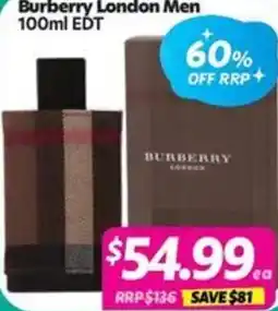 Your Discount Chemist Burberry London Men offer