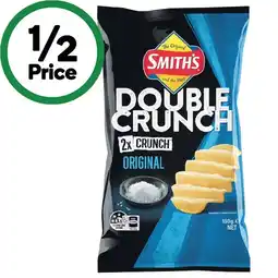 Woolworths Smith’s Double Crunch Potato Chips 150g offer