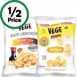 Woolworths Vege Chips or Rice Crackers 75-100g β From the Health Food Aisle offer