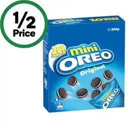 Woolworths Oreo Mini Biscuits 204g Pk 10 offer