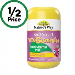 Woolworths Nature’s Way Kids Smart Vita Gummies Multi-Vitamin Plus Pk 170 offer