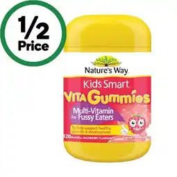 Woolworths Nature’s Way Kids Smart Vita Gummies Multi-Vitamin for Fussy Eaters Pk 120 offer