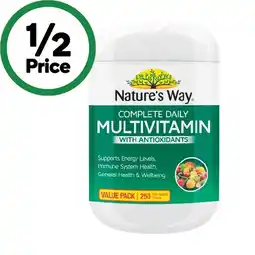 Woolworths Nature’s Way Daily Multivitamin with Antioxidants Tablets Pk 250 offer