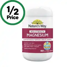Woolworths Nature’s Way Magnesium Tablets Pk 150 offer