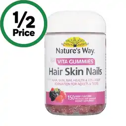 Woolworths Nature’s Way Adult Vita Gummies Hair Skin Nails Pk 150 offer