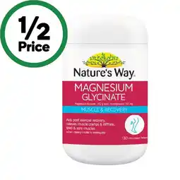 Woolworths Nature’s Way Magnesium Glycinate Tablets Pk 130 offer