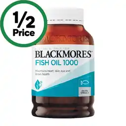 Woolworths Blackmores Fish Oil 1000 Capsules Pk 400 offer
