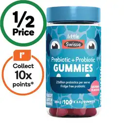 Woolworths Little Swisse Prebiotic + Probiotic Gummies Pk 100 offer