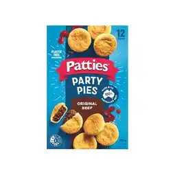 Woolworths Patties Party Pies, Sausage Rolls or Pasties 450-560g Pk 12 – From the Freezer offer