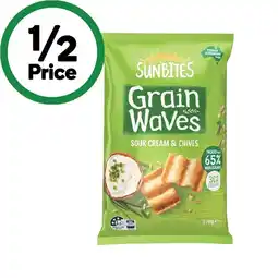 Woolworths Sunbites Grain Waves Wholegrain Chips 170g offer