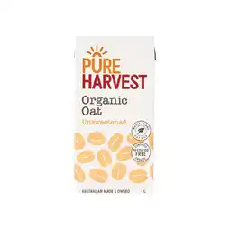 Woolworths Pureharvest Organic Unsweetened Oat Milk 1 Litre offer