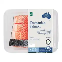 Woolworths Woolworths Australian Fresh Salmon Portions Skin On 460g offer