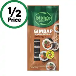 Woolworths Bibigo Gimbap Seaweed Rice Rolls 250g offer