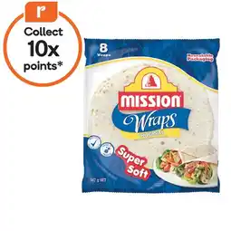 Woolworths Mission Wraps Varieties 425-567g Pk 6-8 offer