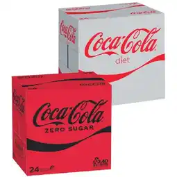 Woolworths Coca-Cola Classic, Zero Sugar or Diet Soft Drink Varieties 24 x 375ml offer