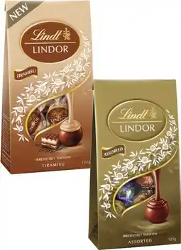 Coles Lindt Lindor Bag 123g-125g offer