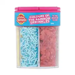Woolworths Dollar Sweets Colours of the Rainbow Sprinkles 159g offer