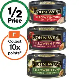 Woolworths John West Yellowfin Tuna 90g offer