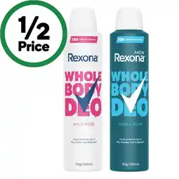 Woolworths Rexona Whole Body Deodorant 230ml offer