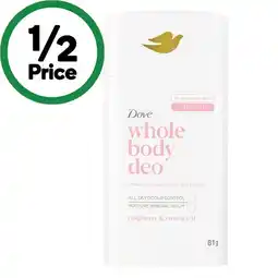 Woolworths Dove Whole Body Deodorant Stick 81g offer