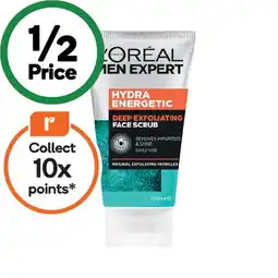 Woolworths L’Oreal Men Expert Hydra Energetic Deep Exfoliating Face Scrub 100ml offer