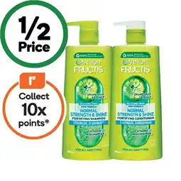 Woolworths Garnier Fructis Shampoo or Conditioner 850ml offer