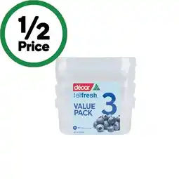 Woolworths Decor Tellfresh Container Set Oblong 500ml x Pk 3 offer