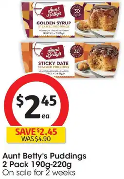 Coles Aunt Betty's Puddings offer