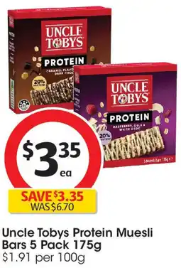 Coles Uncle Tobys Protein Muesli Bars offer