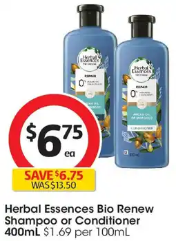 Coles Herbal Essences Bio Renew Shampoo or Conditioner offer