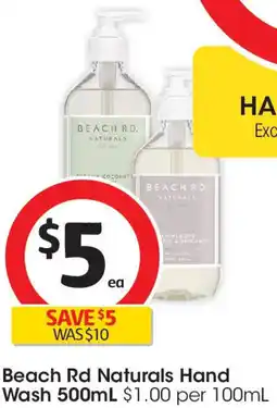 Coles Beach Rd Naturals Hand Wash offer