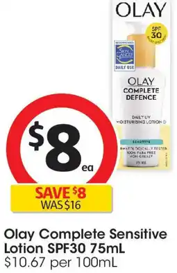 Coles Olay Complete Sensitive Lotion SPF30 offer