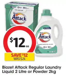 Coles Biozet Attack Regular Laundry Liquid or Powder offer
