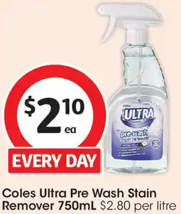 Coles Coles Ultra Pre Wash Stain Remover offer