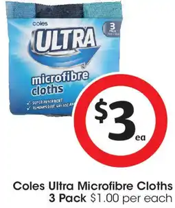 Coles Coles Ultra Microfibre Cloths offer