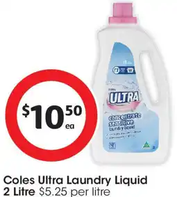Coles Coles Ultra Laundry Liquid offer