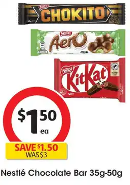 Coles Nestlé Chocolate Bar offer