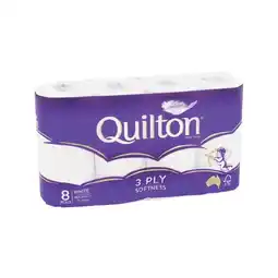 Woolworths Quilton Toilet Tissue Pk 8 offer