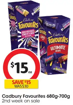 Coles Cadbury Favourites offer