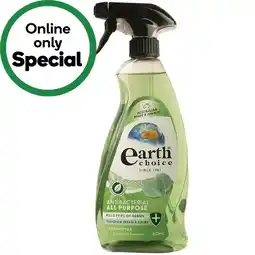 Woolworths Earth Choice Antibacterial All Purpose Surface Spray 600ml offer