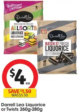 Coles Darrell Lea Liquorice or Twists offer