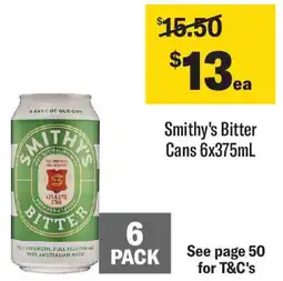 Coles Smithy's Bitter Cans offer