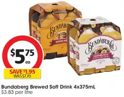 Coles Bundaberg Brewed Soft Drink offer