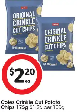 Coles Coles Crinkle Cut Potato Chips offer