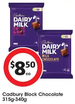 Coles Cadbury Block Chocolate offer