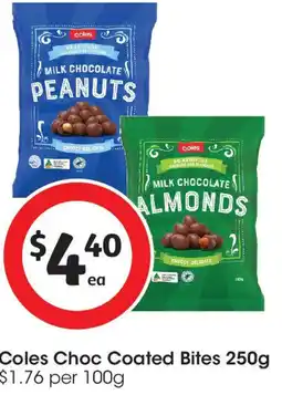 Coles Coles Choc Coated Bites offer