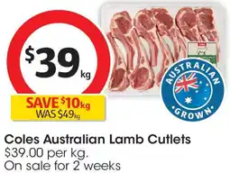 Coles Coles Australian Lamb Cutlets offer