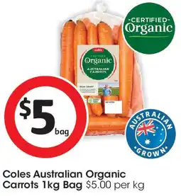 Coles Coles Australian Organic Carrots offer