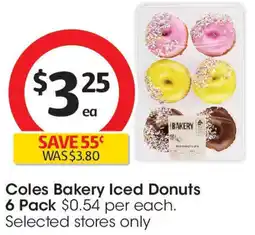 Coles Coles Bakery Iced Donuts offer